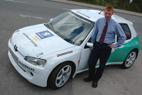 For Jørgen Pilgaard bliver Dantherm Rally hans løb nummer 150. Han stiller op i denne potente Peugeot 106 Maxi. (Foto: Morten Alstrup)